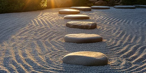  Zen Garden Raked Gravel  © Nikola