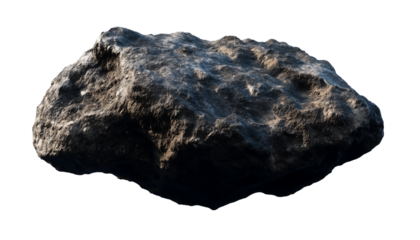 Asteroid Rocky Landscape isolated on a white background
