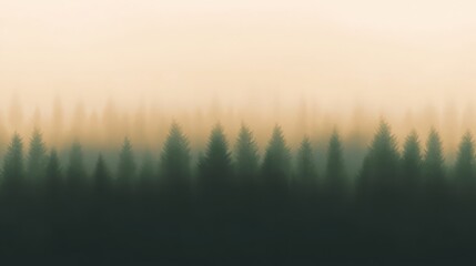 Misty Evergreen Forest: A Serene and Atmospheric Woodland Landscape
