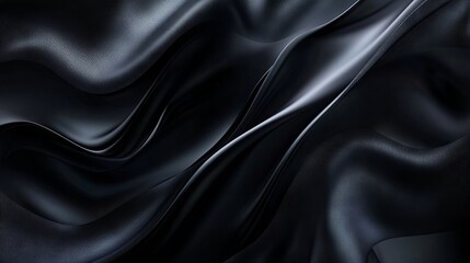 Fototapeta premium Abstract black wavy background