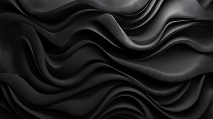 Fototapeta premium Abstract black wavy background