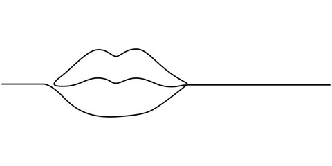 Human Lips Continuous Line Icon, lips continuous one line drawing, Lip Gloss Continuous Line Icon, Lips, illustration, Woman Lips Continuous Line Art Illustration, Lips Continuous Line.