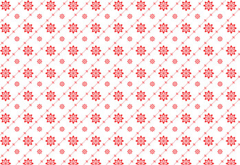 Vector seamless pattern fabric red flower with diagonal line strip white background, red floral background, design for fabric printing, paper warp, backdrop, wallpaper, decoration