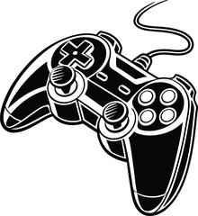 Game Controller Silhouette, Vector Design