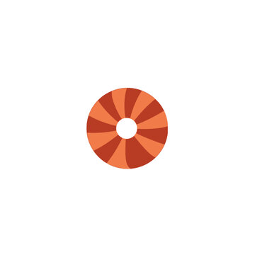 orange striped candy on white clip art preview