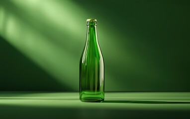 Saint Patrick Day bottle 3d background minimalistic mockup with space for text