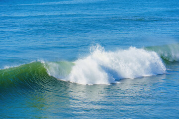 Gentle Shore Waves at Oceanside, California Coast