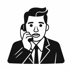 Obraz premium man is telephoning 