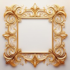 Detalhes em dourado intrincados adornam esta moldura ornamentada, capturando a luz e criando reflexos suaves que realçam sua beleza atemporal e requintada.