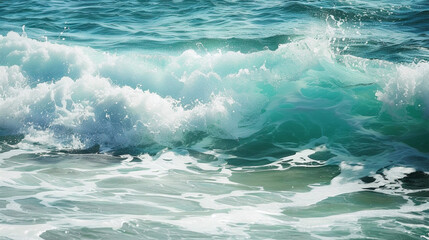 Churning sea currents with white froth and swirling liquid textures