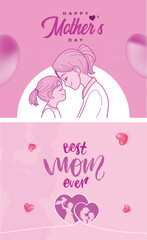 Designs expressing love and gratitude for Mother's Day, blending vibrant colors and heartfelt messages. Perfect for cards, gifts, and digital posts. Modern and captivating styles for family celebratio