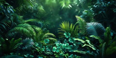 Saint Patrick Day jungle 3d background