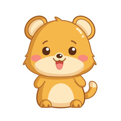 Fototapeta premium Adorable cartoon hamster character perfect for children's illustrations Cute playful and friendly design
