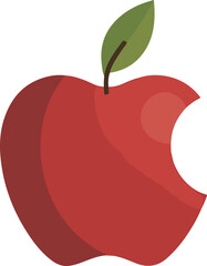 Apple in isolated background vector design, Red Apple Illustration vector design