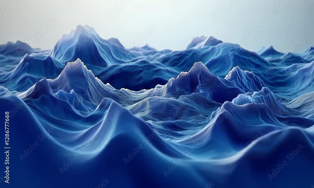 Poster abstract ocean wave background video with flowing shapes and forms