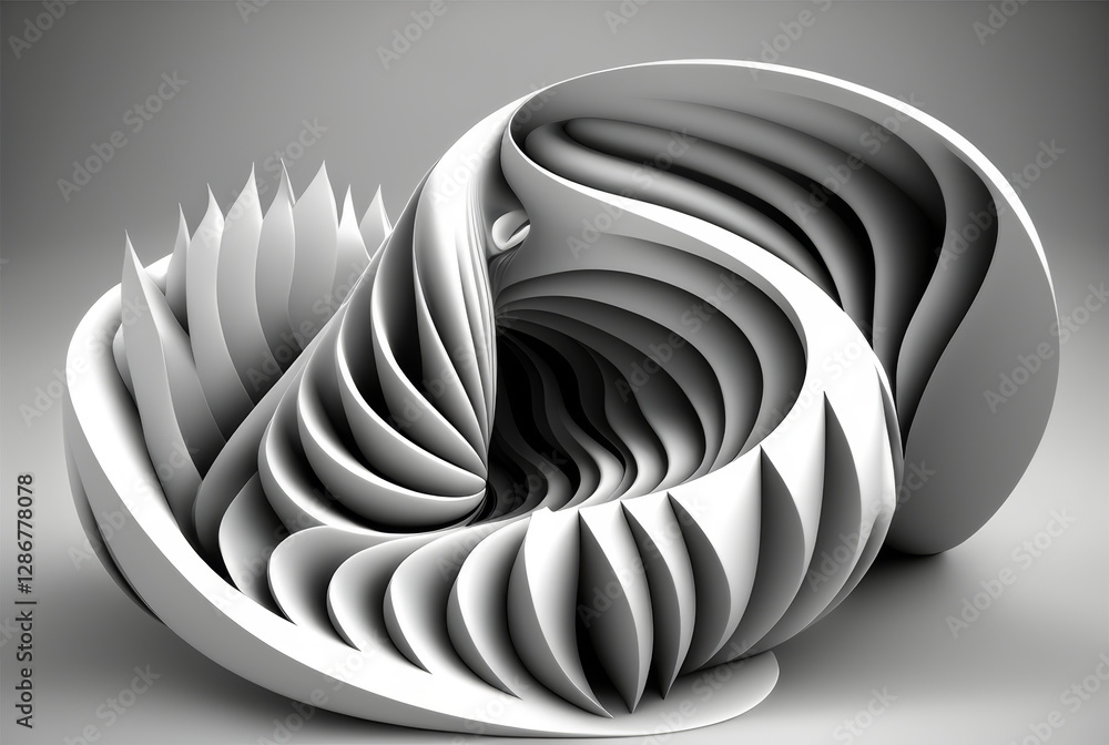 Poster swirling forms create dynamic movement in topaz abstract art