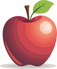 Red Apple in isolated background vector design, Red Apple Illustration vector design