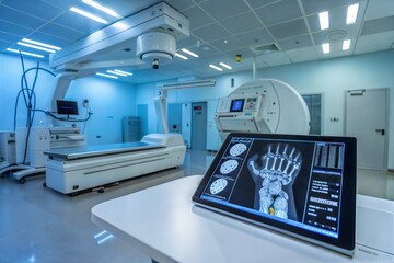 Advanced Medical Imaging Equipment in a Modern Hospital, operating room in hospital