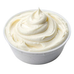 Greek yogurt isolated on transparent background