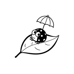 vector illustration of a ladybug