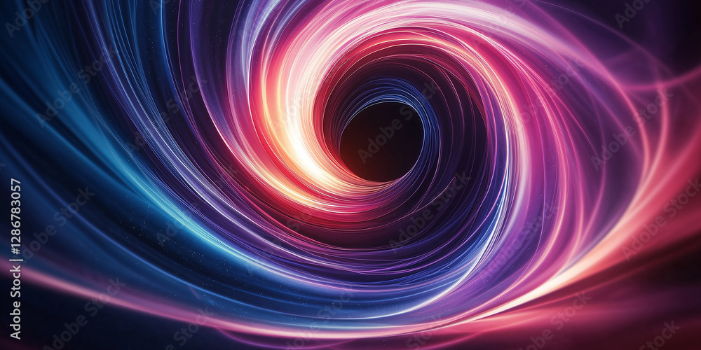Aufkleber Swirling vortex of colorful light trails creating a dazzling visual spectacle