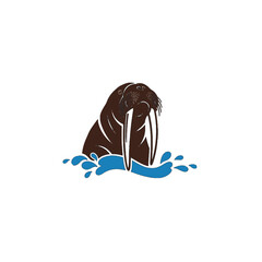 Walrus Vector Logo Design