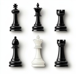 Establish chess icons and the chessboard, a strategic board game