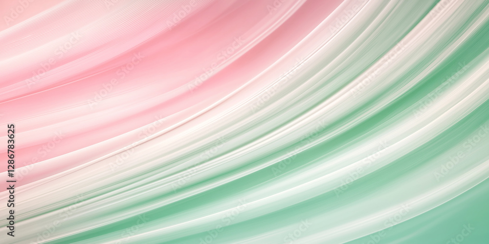 Aufkleber abstract pink and green pastel swirls creating a soft and dreamy background
