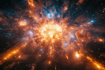 Fototapeta premium Fireworks Background