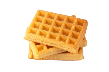 Belgian waffles isolated on a white background