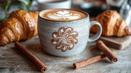 Coffee, Croissants, Cinnamon, Cafe