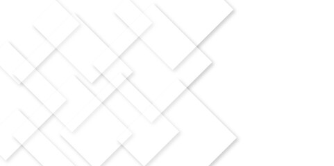 Modern Abstract White Geometric Background. Soft 3D White Squares with Elegant Overlap