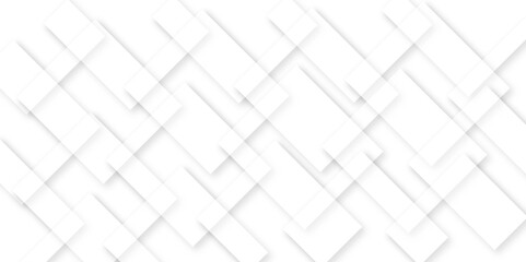Modern Abstract White Geometric Background. Soft 3D White Squares with Elegant Overlap