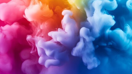 Ethereal dry ice mist blending with gradient light, evoking a serene and mysterious ambiance.
