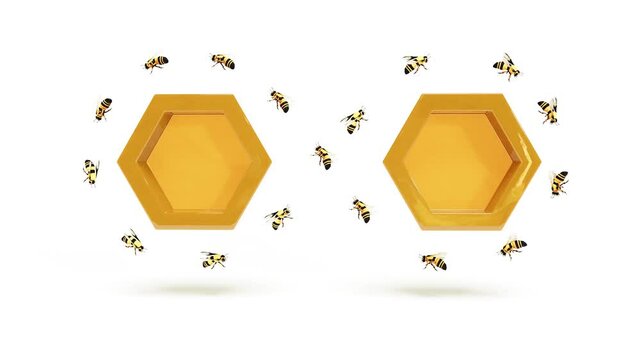 honeycombs of bees move sign endless