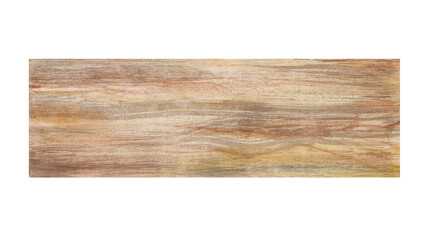 The watercolor board made of light wood is hand-painted. The textured wooden product is isolated on...