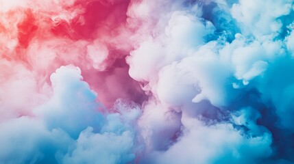 Naklejka premium Ethereal dry ice mist blending with gradient light, evoking a serene and mysterious ambiance. 