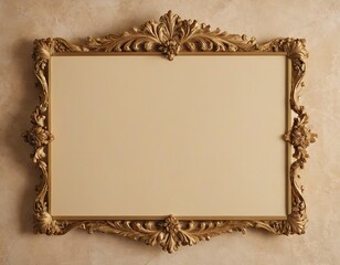 An ornate gold-framed mirror blank with a decorative, vintage style.