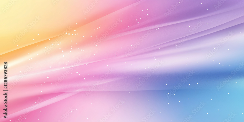 Leinwandbilder pastel colors background creating smooth wavy shapes with sparkling particles