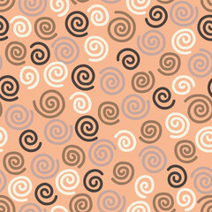 Playful, abstract pattern with hand-drawn scattered spirals.