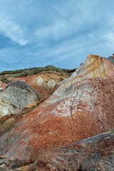 The colorful clay cliffs of Aquinnah on Martha's Vineyard, Massachusetts