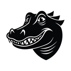 Naklejka premium cartoon crocodile head