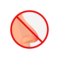 Anti Nose infection virus or allergy symptoms runny nose. Cold and flu sneeze treatment