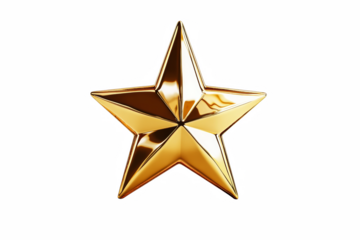 gold star isolated on white background