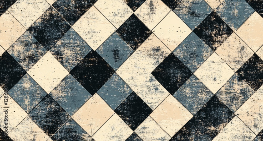 Poster black and white checker pattern, checkered chessboard, grid and mesh texture, race flag’ becomes ‘pa