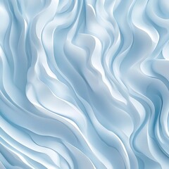 Abstract flowing waves in soft blue hues create a serene, textured visual.