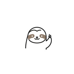 Obraz premium Sloth Vector Logo Design