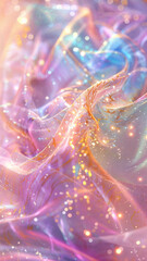 Holographic fabric texture wave
