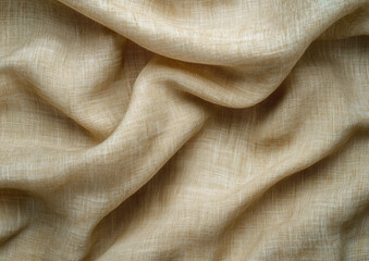 Beige Linen Fabric Texture Background