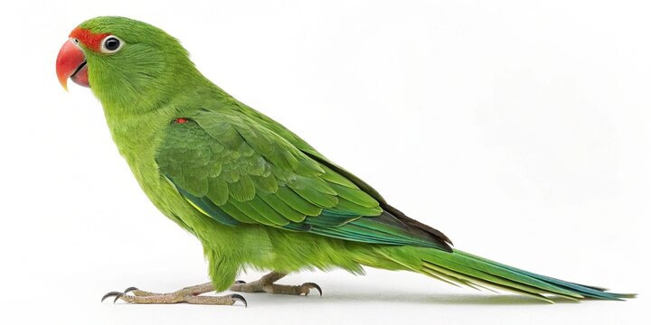 sangihe hanging parrot isolated on white background